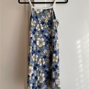 tropical hibiscus vintage mini dress